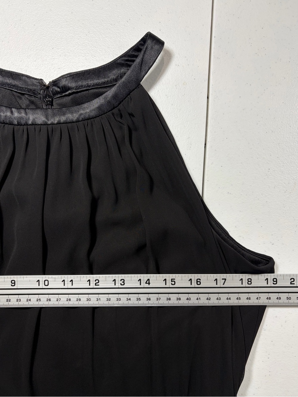 Evan Picone Black Tiered Halter Dress (12) - Picture 6 of 9